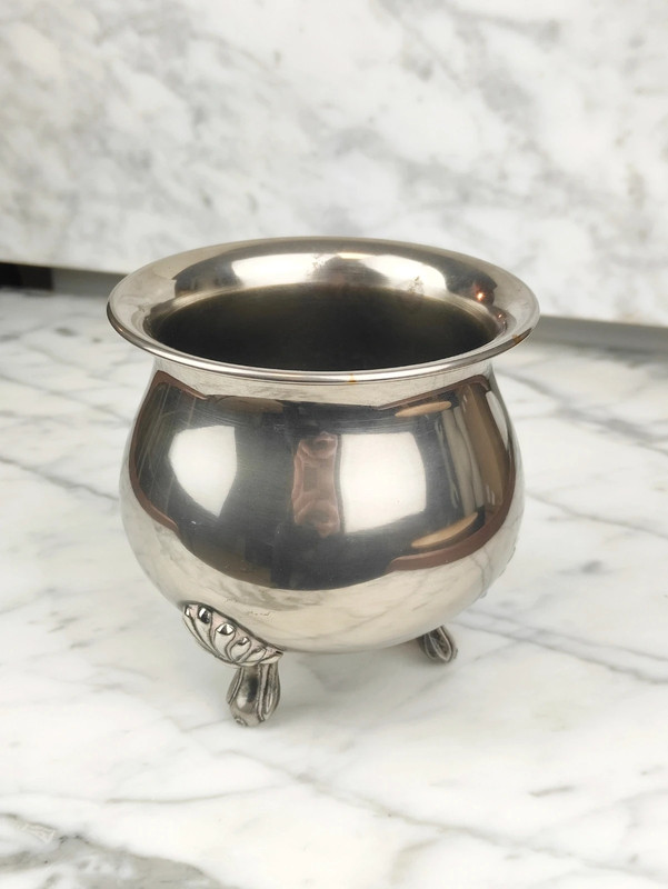 Azucarero victoriano bañado en plata