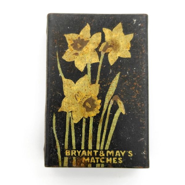 Bryant & May's Cobertura para caja de cerillas con Narcisos c.1940