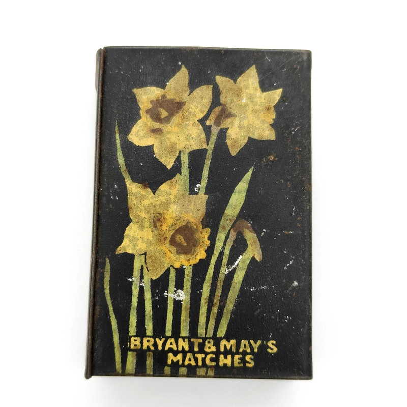 Bryant & May's Cobertura para caja de cerillas con Narcisos c.1940
