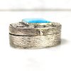 Cajita de plata con turquesa cuadrada encima 22g