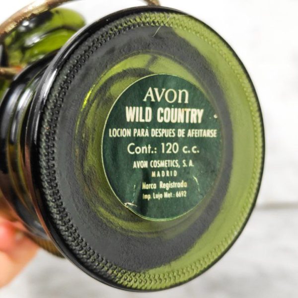 Frasco de Loción de Avon Wild Country cabeza de caballo c.1970