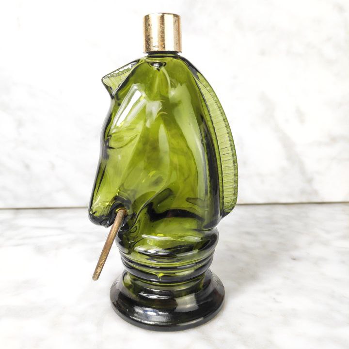 Frasco de Loción de Avon Wild Country cabeza de caballo c.1970