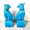 Pareja Perros Foo Chinos 16cm azules c.1950