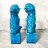 Pareja Perros Foo Chinos 16cm azules c.1950