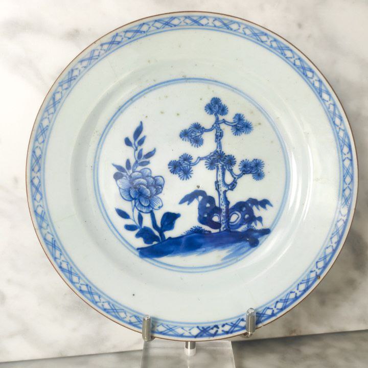 Plato Chino Pequeño Compania de Indias Qianlong Qing (1736-1795)