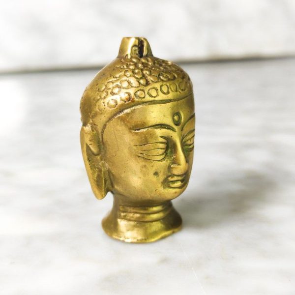 Cabeza Incensario de Buda Gautama de bronce de Nepal
