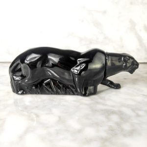 LOTE000150_01.jpg Pantera de Avon Negra de Vidrio