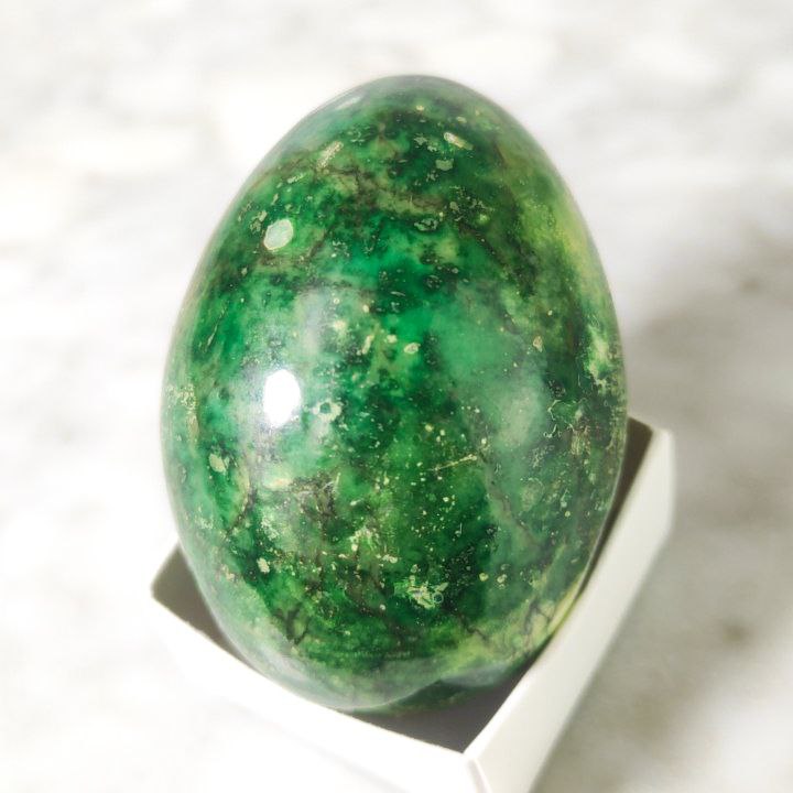 Huevo de Jaspe Verde Africano Mineral