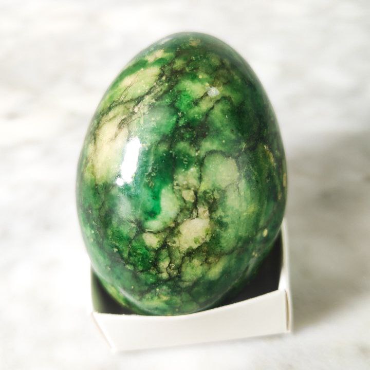 Huevo de Jaspe Verde Africano Mineral