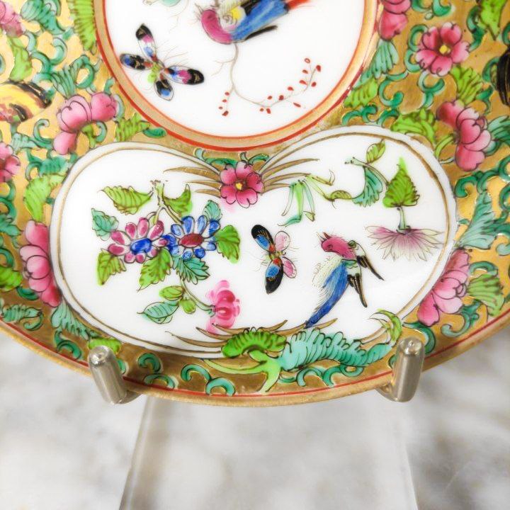 Plato Chino de Cantón Rose Medallion periodo Primera República (1911-1949)