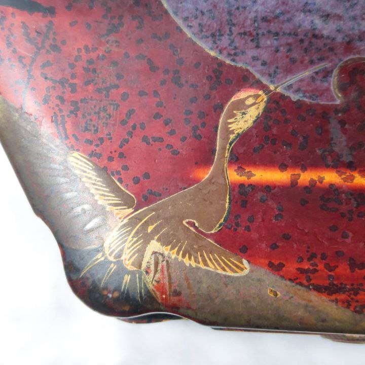 Caja lacada Japonesa del periodo Meiji (1868-1911) hexagonal grande