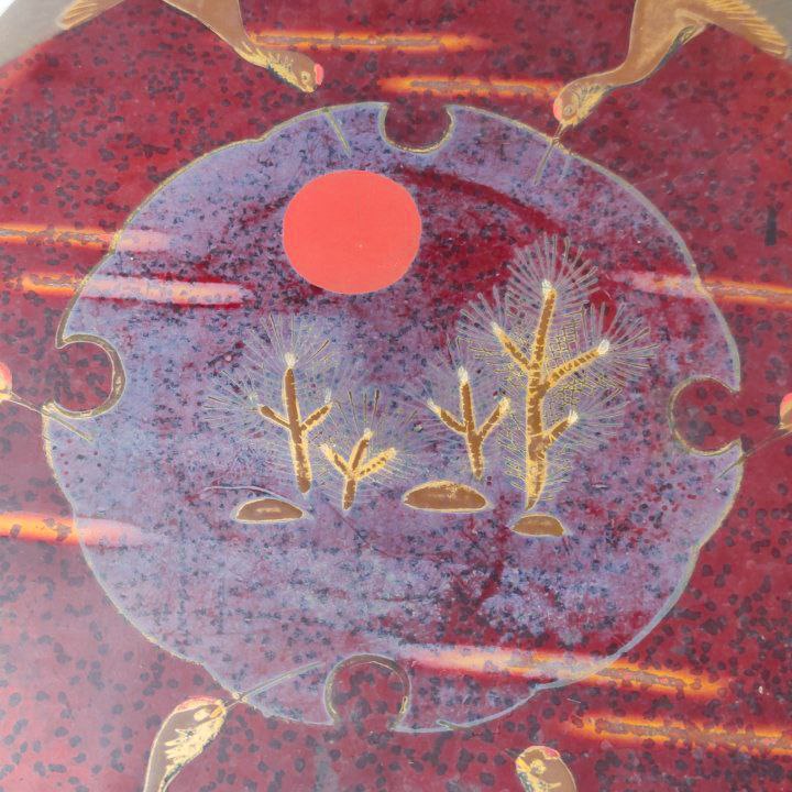 Caja lacada Japonesa del periodo Meiji (1868-1911) hexagonal grande