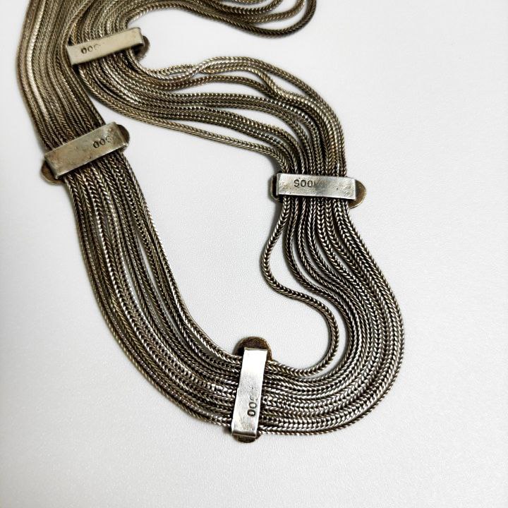 LOTE000175_06-1.jpg Collar de Plata antiguo para mujer con técnica artesanal del Niellado