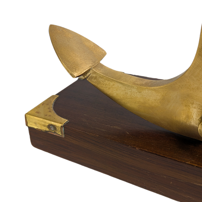 Lámpara en forma de Ancla Marinera de bronce estilo art decó c.1960