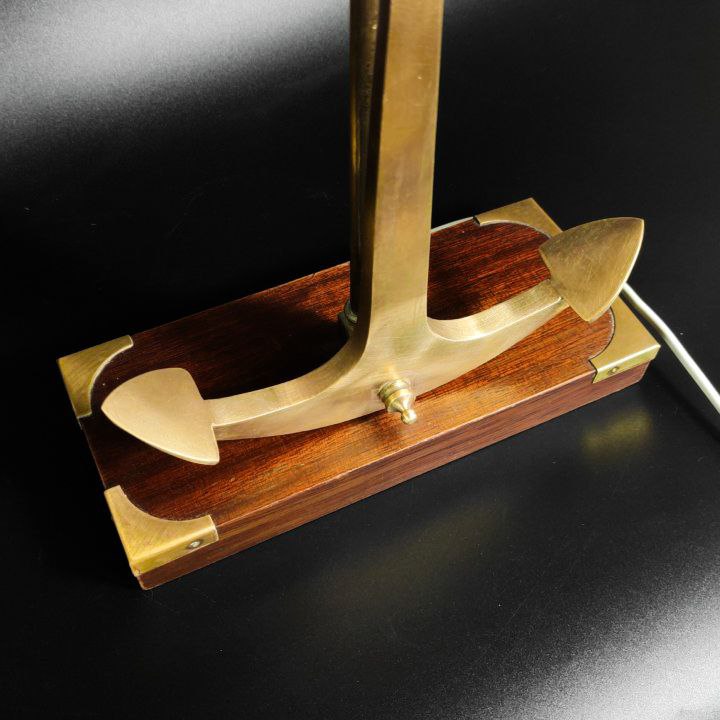 Lámpara en forma de Ancla Marinera de bronce estilo art decó c.1960