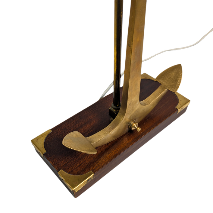 Lámpara en forma de Ancla Marinera de bronce estilo art decó c.1960