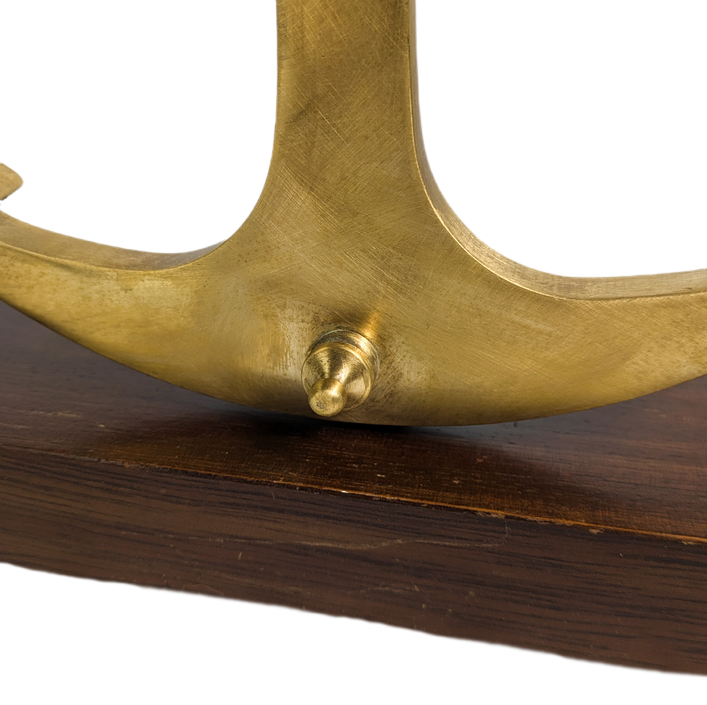 Lámpara en forma de Ancla Marinera de bronce estilo art decó c.1960