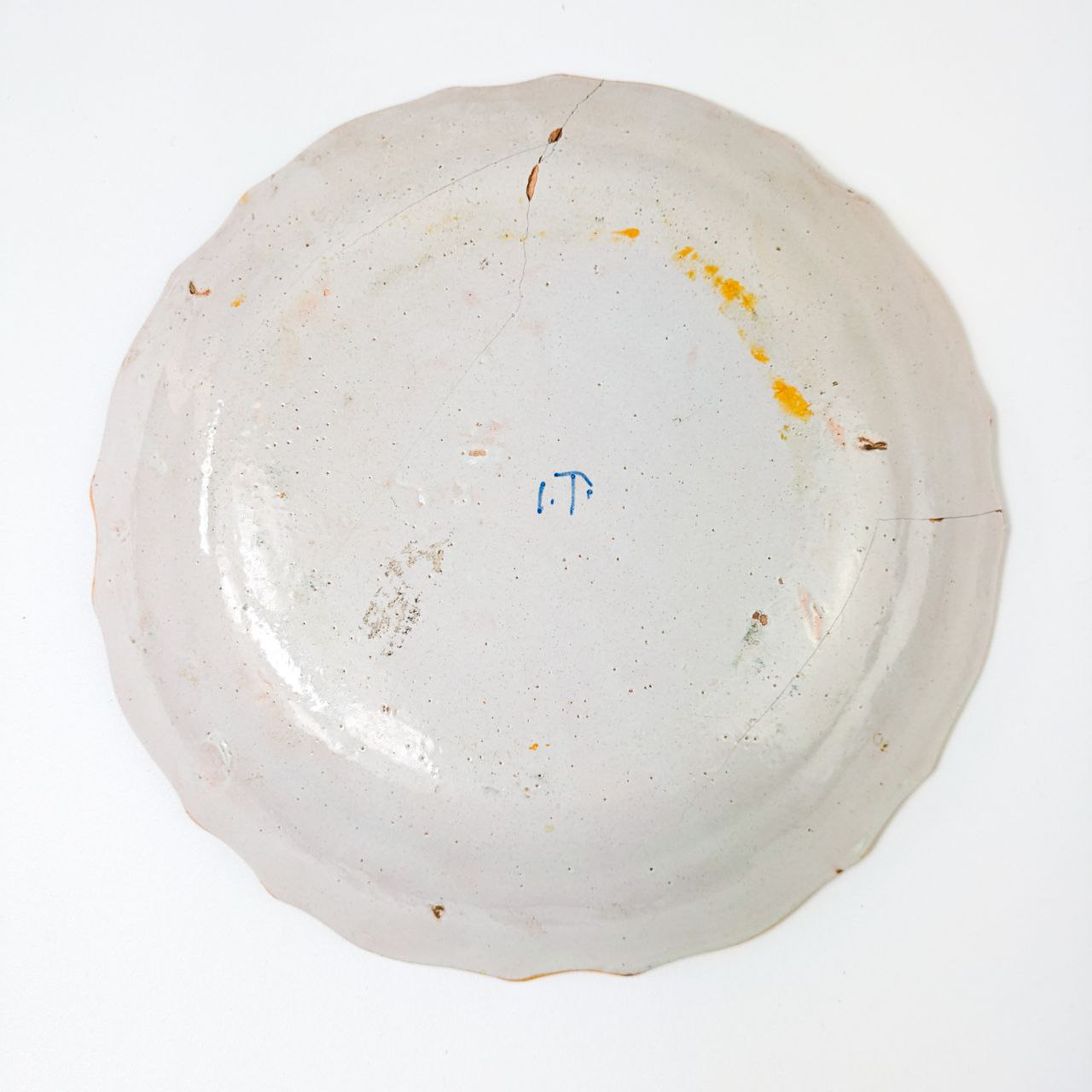 Plato italiano de Derutta estilo Grotesche Neorenacimiento Finales s.XIX