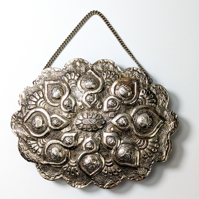 Espejo de Boda Turco Chapado en Plata 900, c.1960