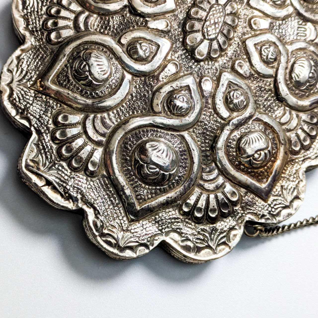 Espejo de Boda Turco Chapado en Plata 900, c.1960