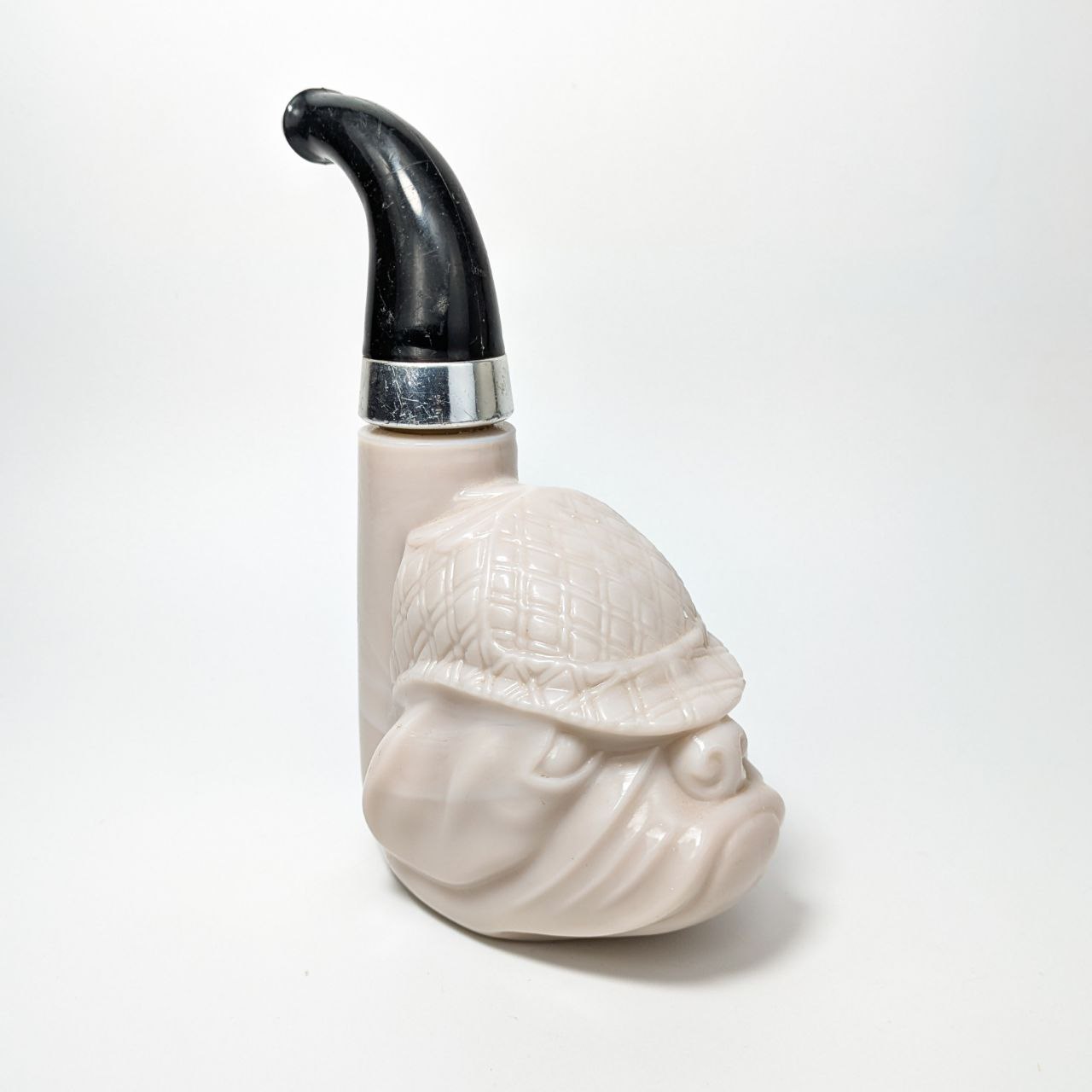 Frasco de Loción de Avon en forma de Pipa y Bulldog c.1970