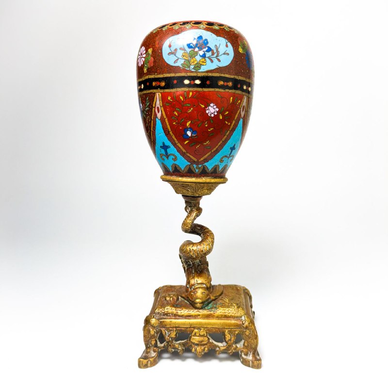 Cloisonne Japonés del periodo Meiji sobre bronce francés c.1880