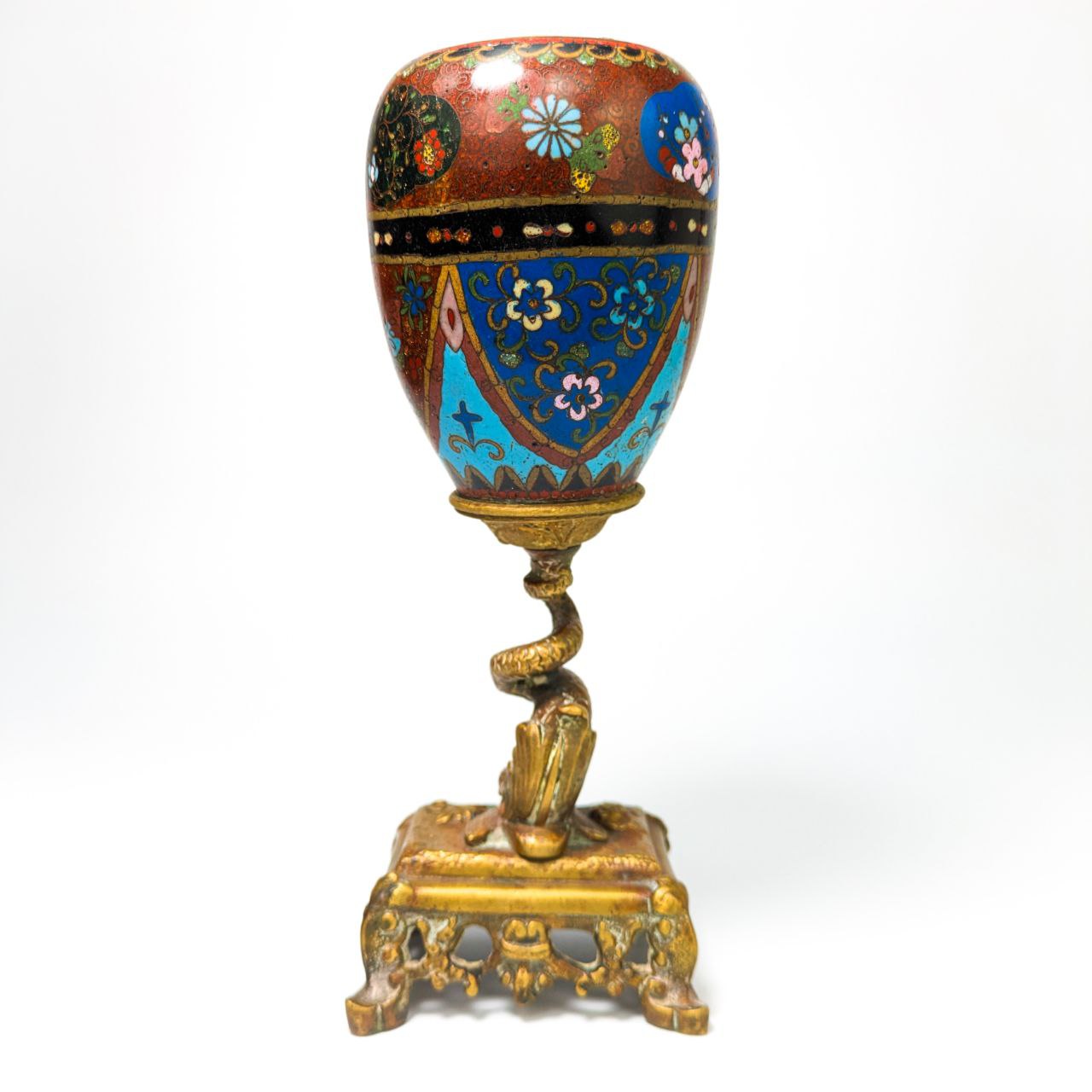 Cloisonne Japonés del periodo Meiji sobre bronce francés c.1880