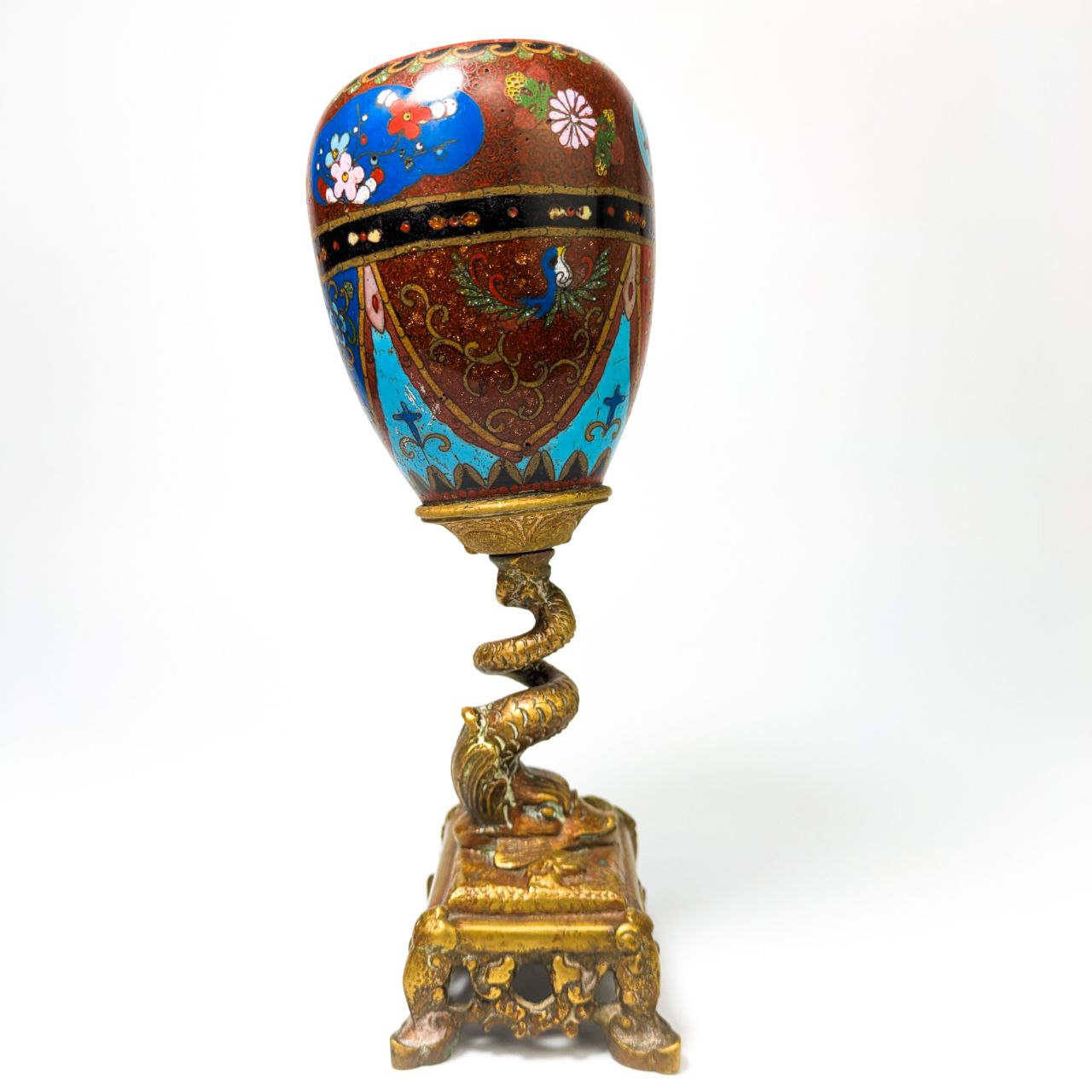 Cloisonne Japonés del periodo Meiji sobre bronce francés c.1880