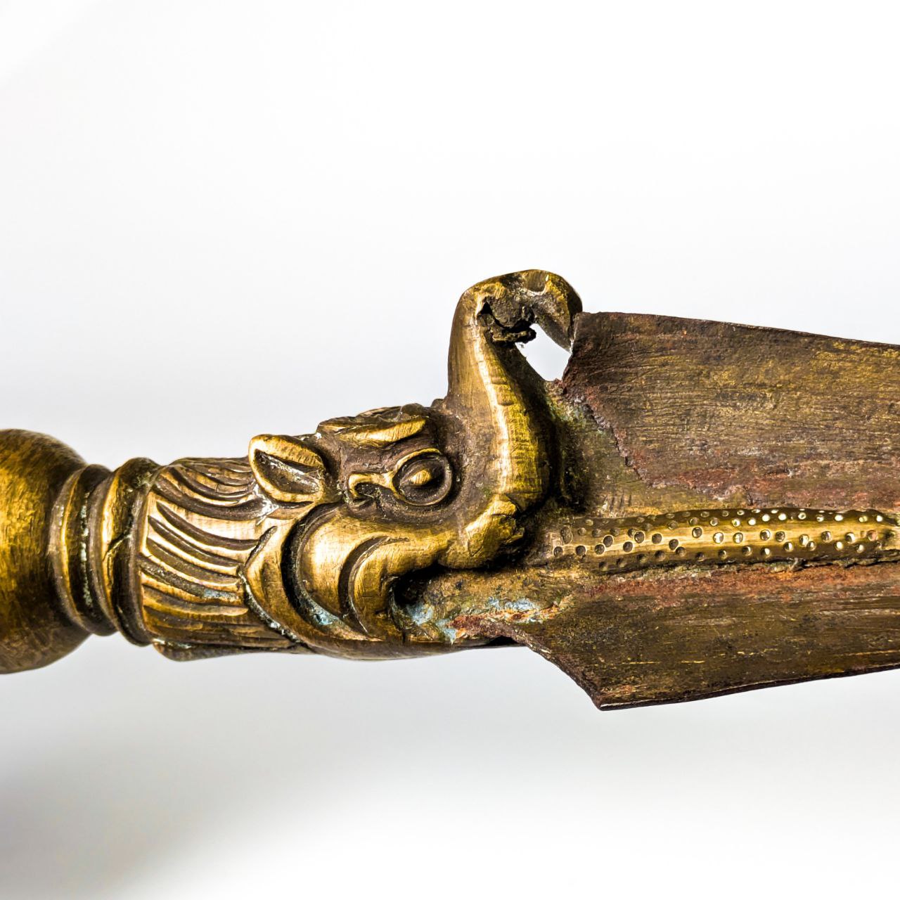 Daga o Phurba con Vajrakilaya y Makara, Tibet ca.1900