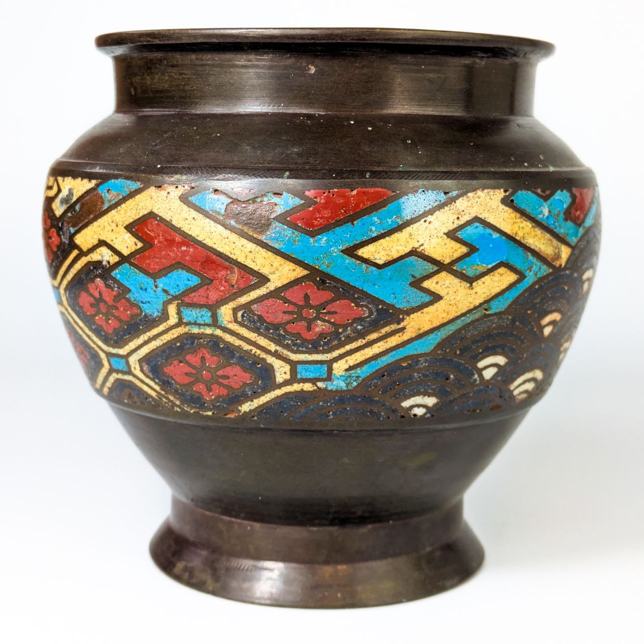 Jarrón de Cloisonne Japonés periodo Meiji (1868-1911)