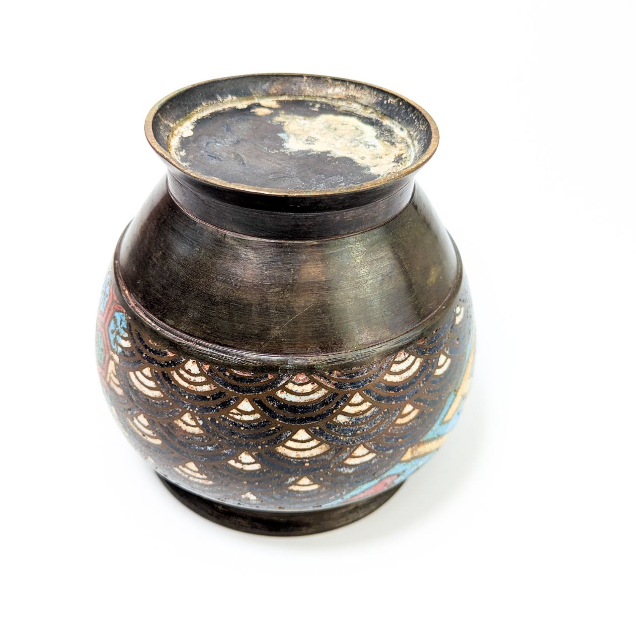 Jarrón de Cloisonne Japonés periodo Meiji (1868-1911)