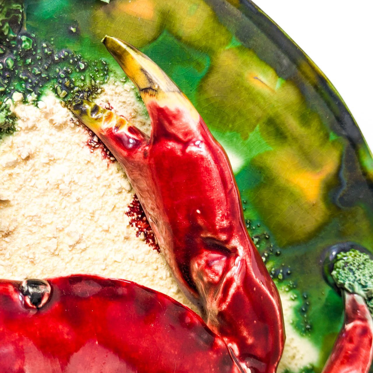 Plato de Mayólica Portuguesa con cangrejo c.1980