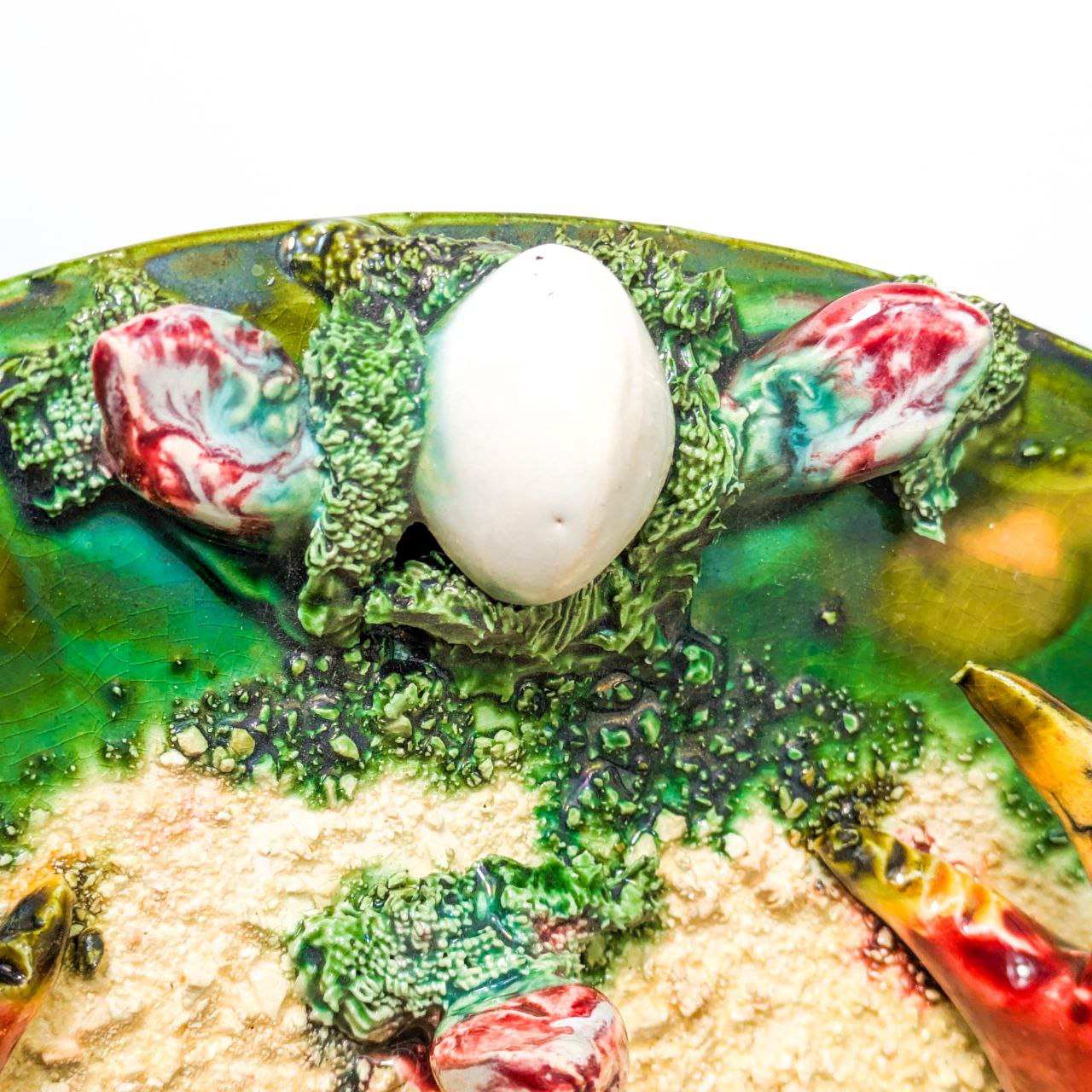 Plato de Mayólica Portuguesa con cangrejo c.1980