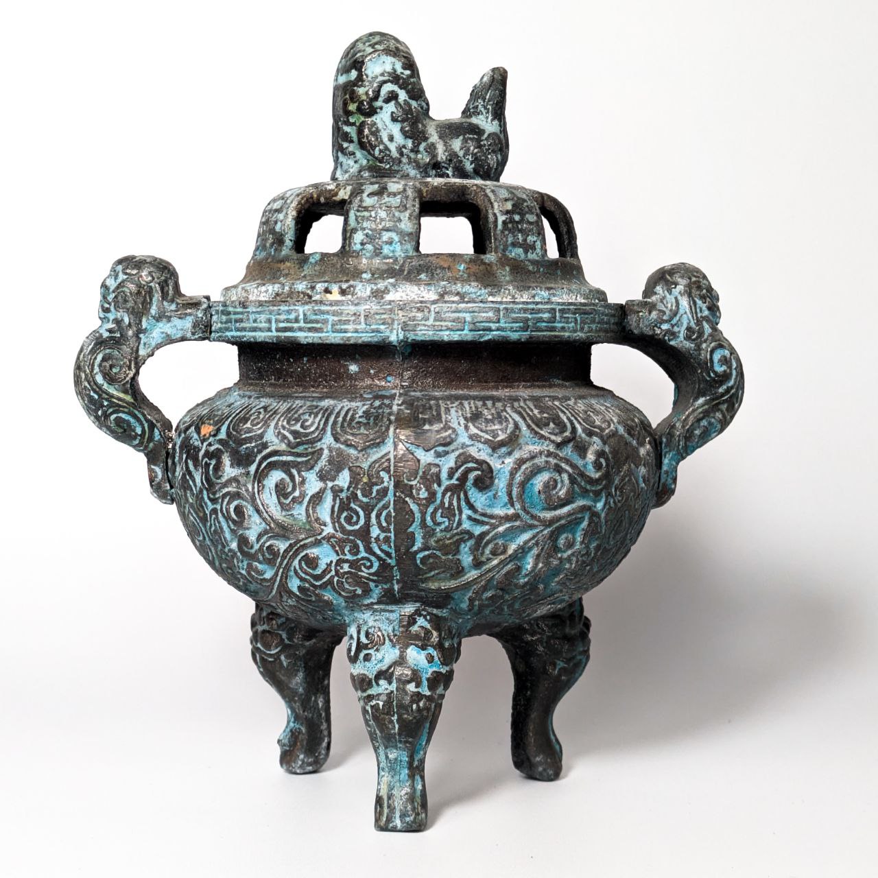 Tripode Incensario de Bronce Chino segunda mitad s.XX