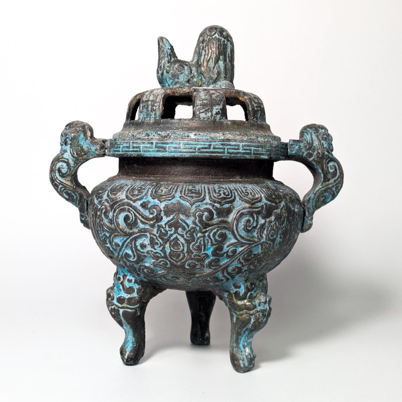 Tripode Incensario de Bronce Chino segunda mitad s.XX