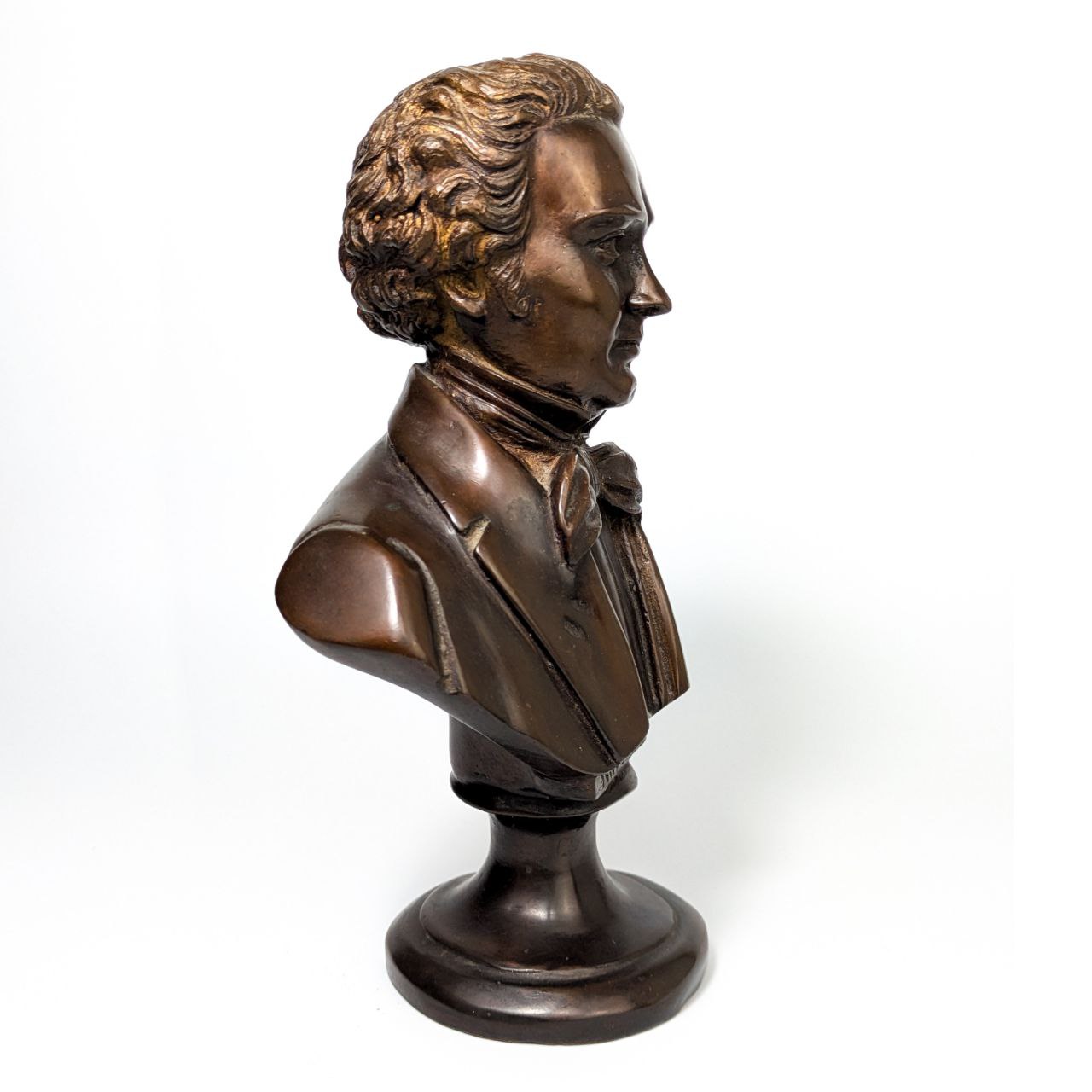Busto de Bronce antiguo Compositor Schubert c.1900