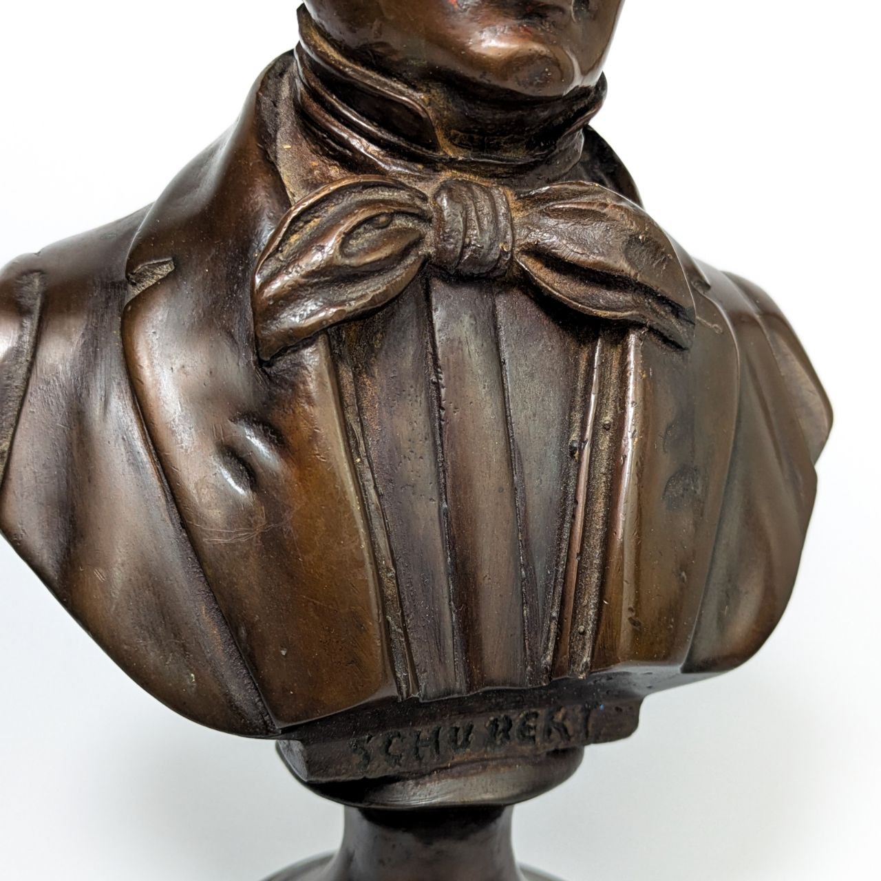 Busto de Bronce antiguo Compositor Schubert c.1900