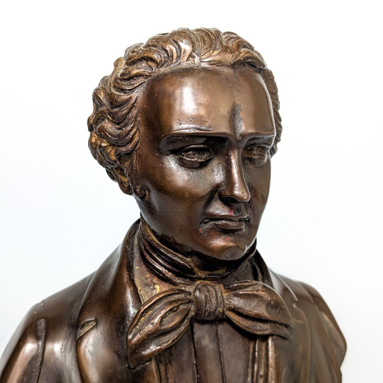 Busto de Bronce antiguo Compositor Schubert c.1900