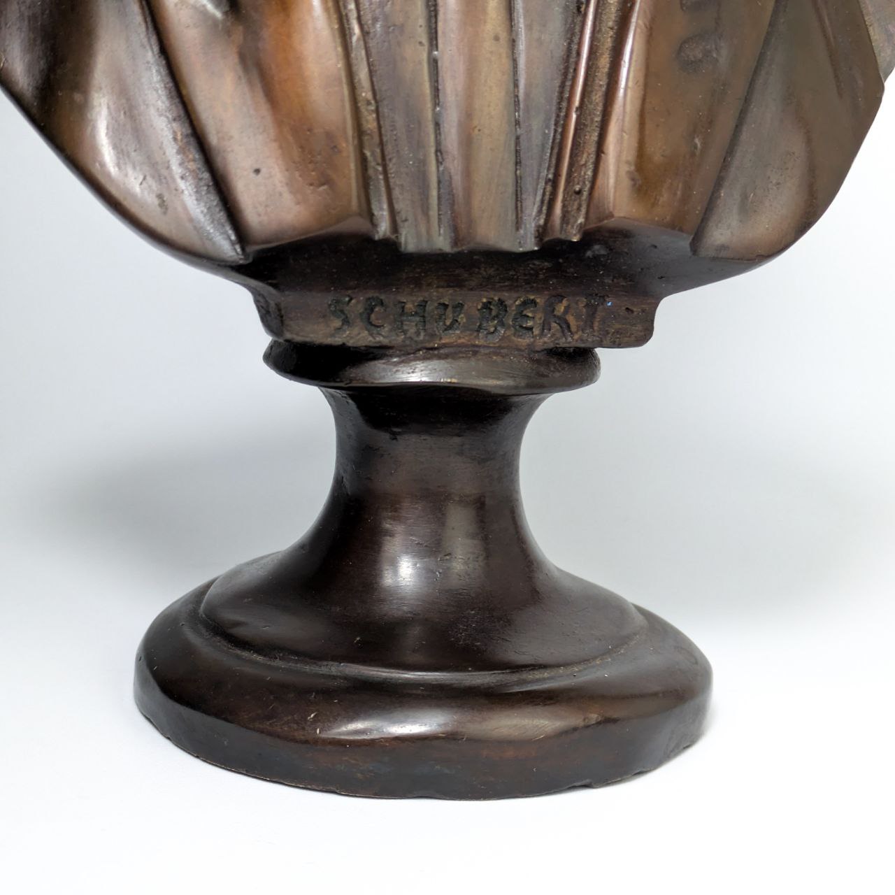 Busto de Bronce antiguo Compositor Schubert c.1900