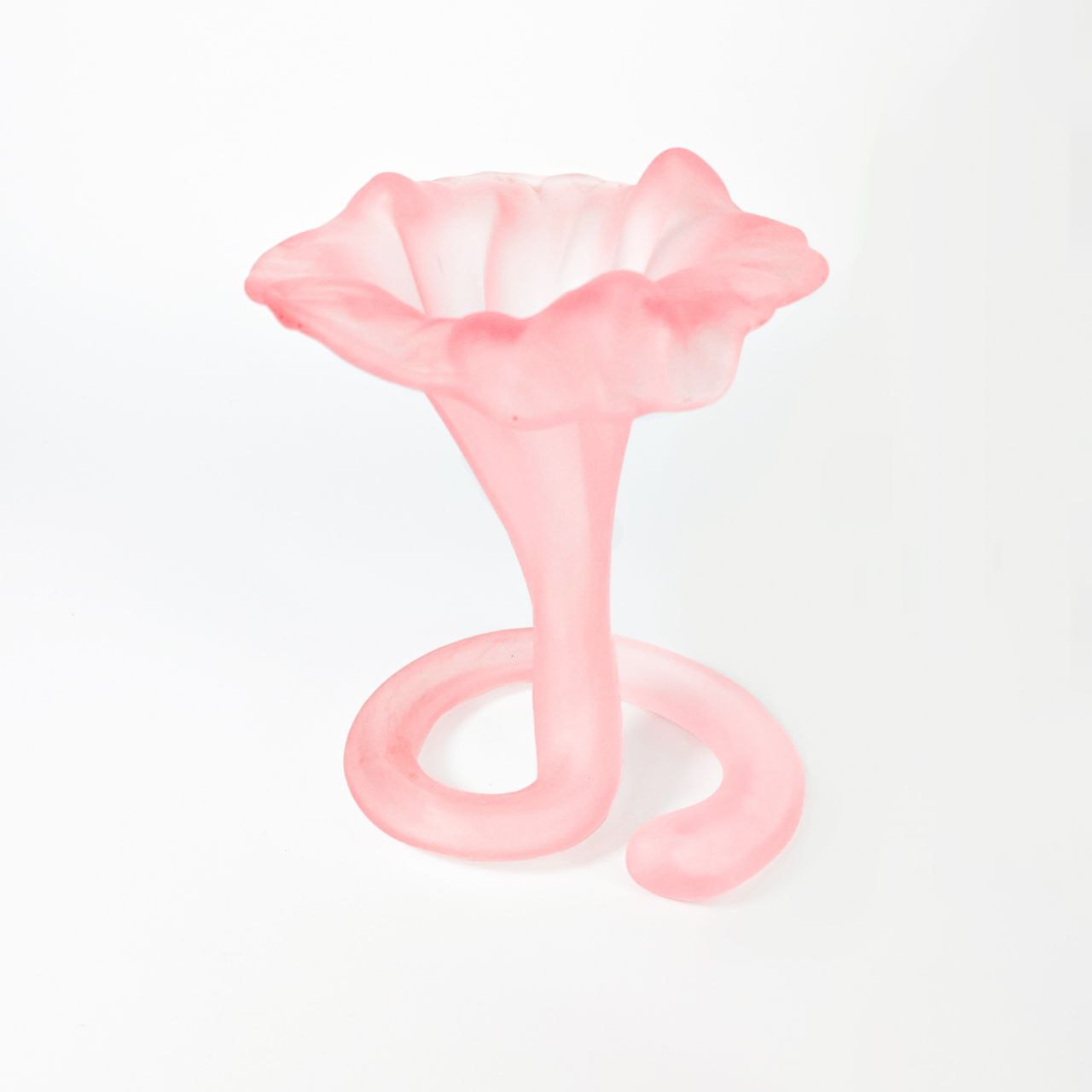 Jarrón Lilly de vidrio Rosa, Italia c.1970