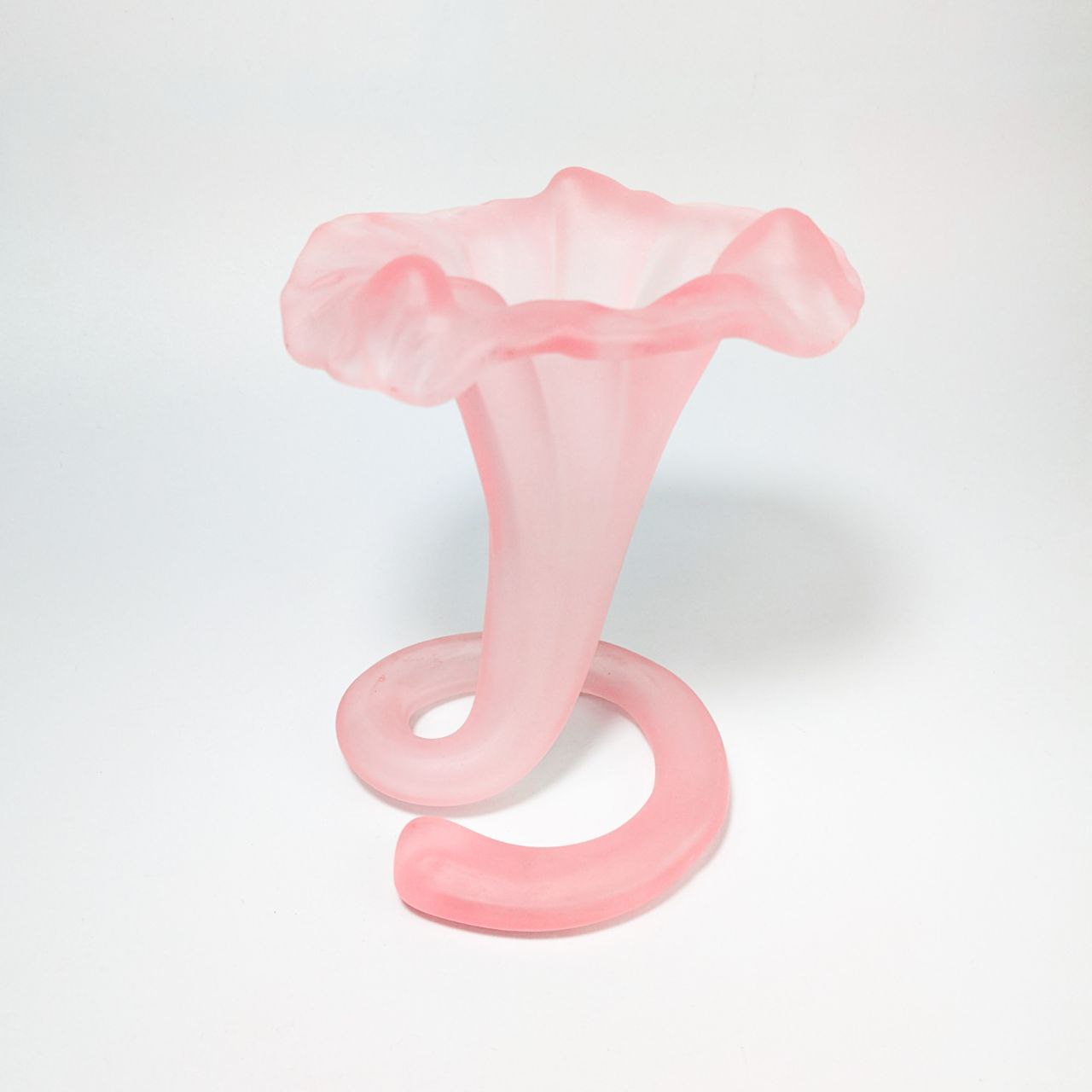 Jarrón Lilly de vidrio Rosa, Italia c.1970