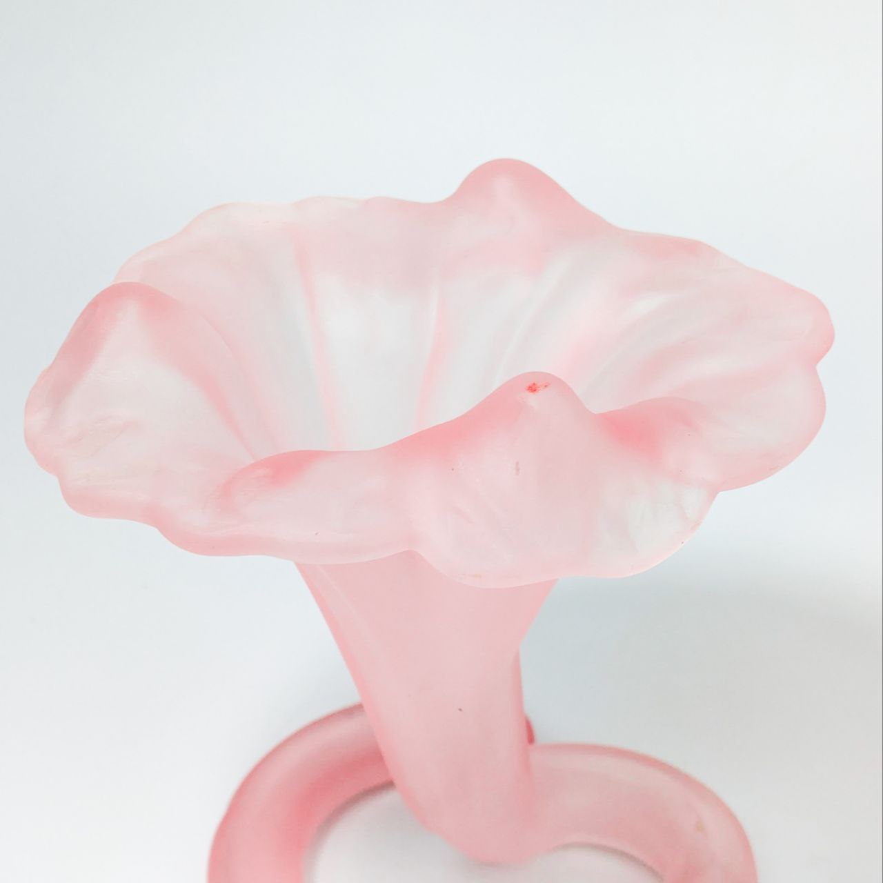 Jarrón Lilly de vidrio Rosa, Italia c.1970