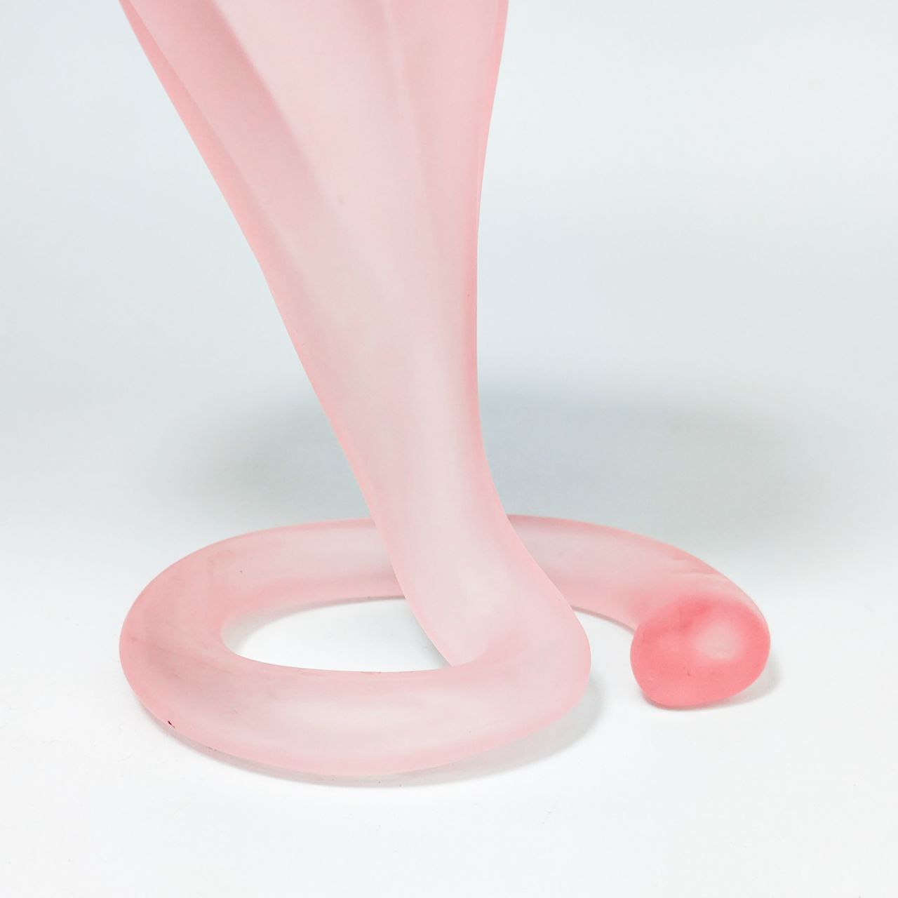 Jarrón Lilly de vidrio Rosa, Italia c.1970