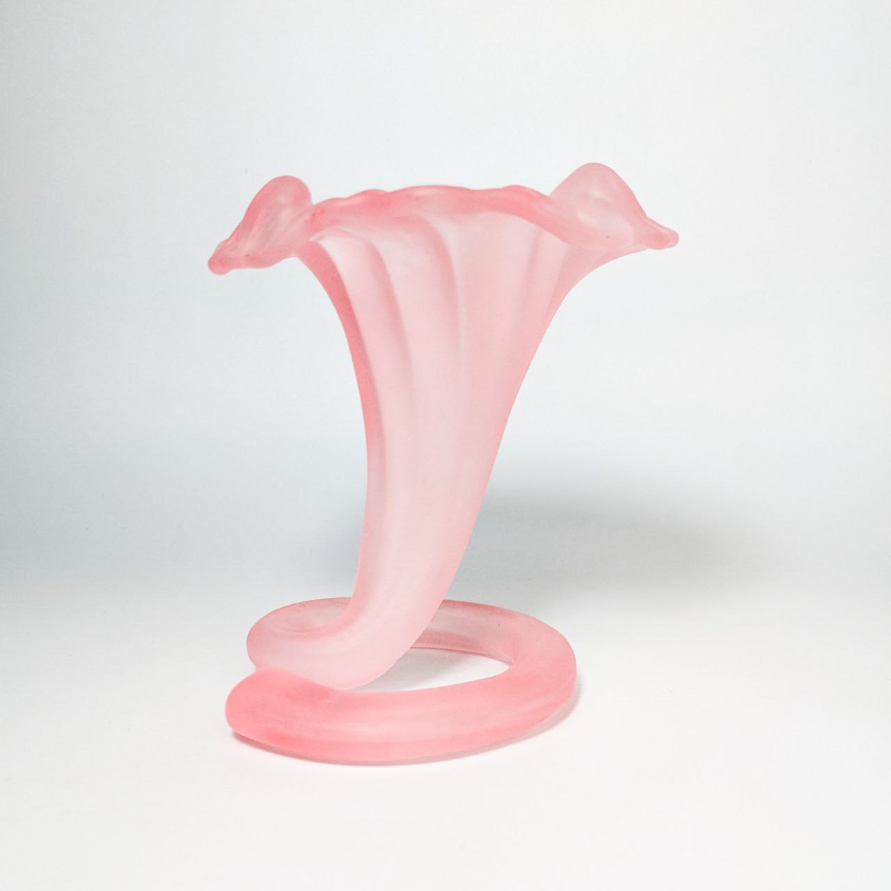 Jarrón Lilly de vidrio Rosa, Italia c.1970