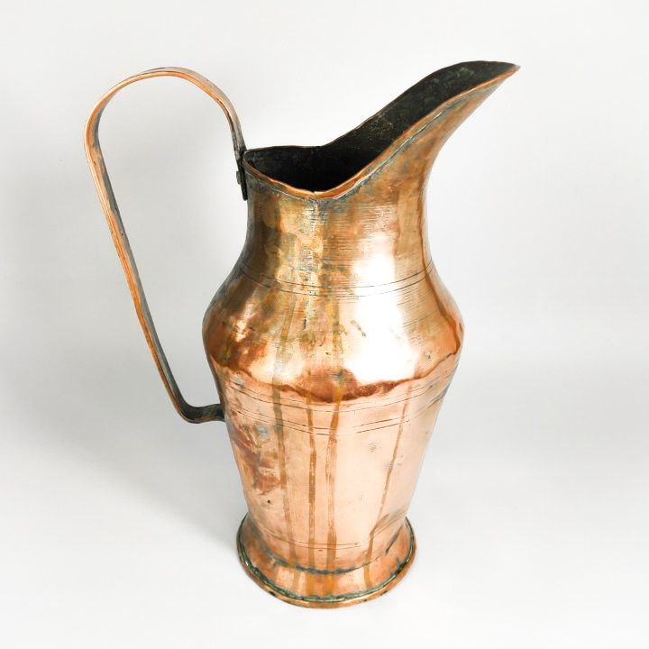 Gran Jarra de Cobre rústica antigua Francesa  c.1920