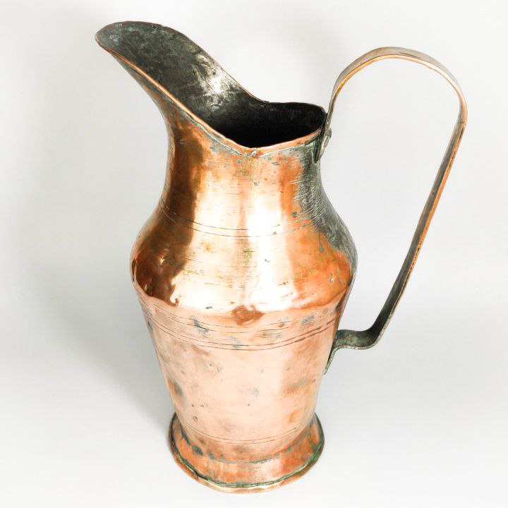 Gran Jarra de Cobre rústica antigua Francesa  c.1920