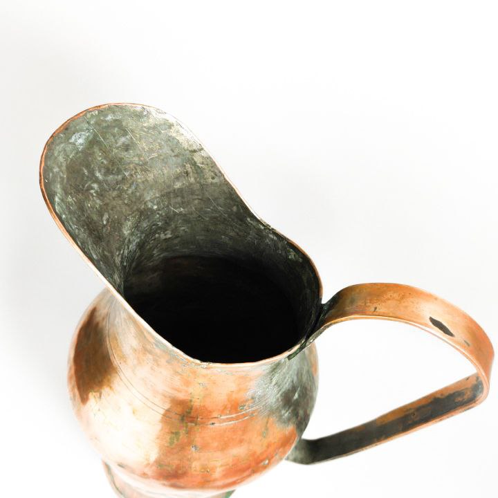 Gran Jarra de Cobre rústica antigua Francesa  c.1920