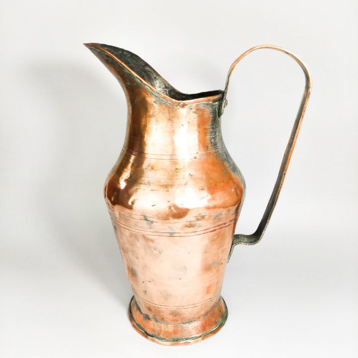 Gran Jarra de Cobre rústica antigua Francesa  c.1920