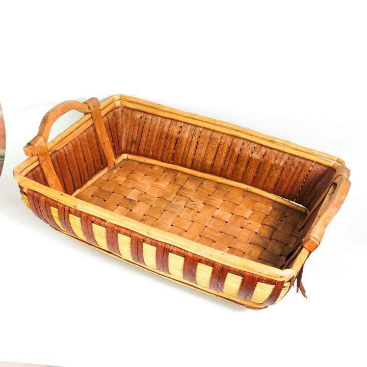 Gran Cesto rectangular Rústico de madera