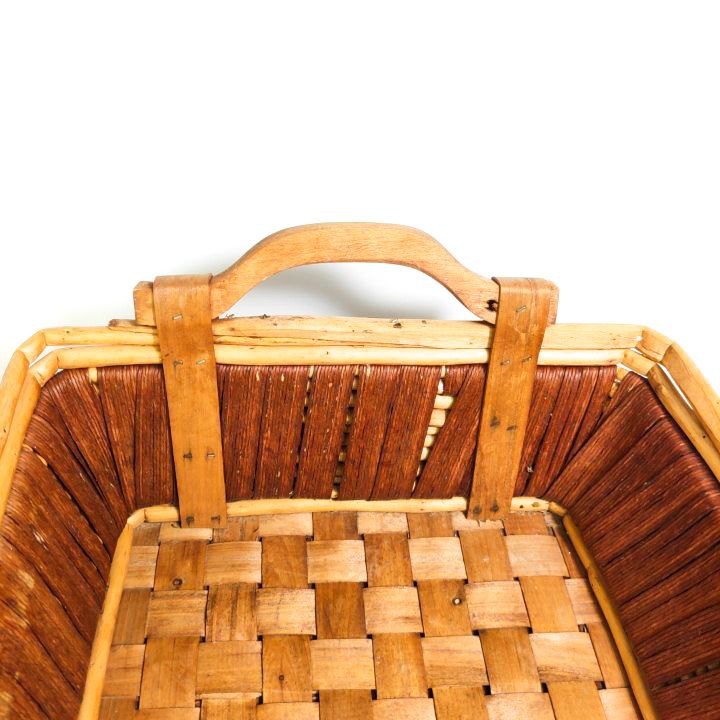 Gran Cesto rectangular Rústico de madera